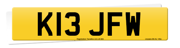 Registration number K13 JFW